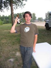 Here’s me at the drive-in drinking the Old Engine Oil beer. this was some pretty damn good stuff!
