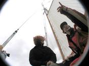 Hans and my GF michelle on the sailboat a couple days later