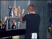 Candid shot of my beer being poured.