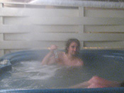 Hot-tubbin with the Hurricane. Watch out for Tsunamis!