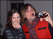 Me with beer, Cassie with cigarette. Each to thier own vises.