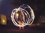 Me doing a little firedancing after dark. This is a great photo taken with a long shutter speed.