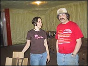 Randy and my friend Krista in the beer cooler while we were collecting an assortment case for ourselves.